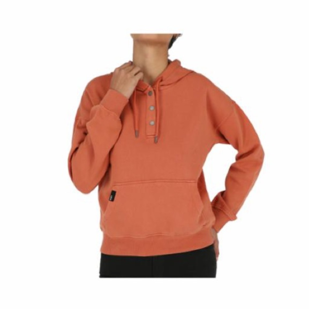 Orange Roxy button up hoodie
